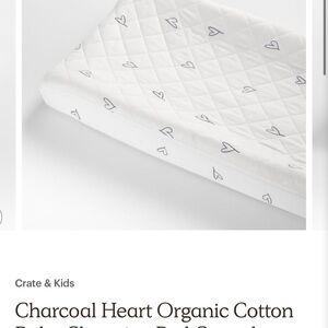 Crate&Barrel White and Black Heart Bedding
